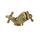 Baterie baie pentru lavoar DacEnergy©, material alama, doua stele de manevra, pipa usor curbata, dimensiuni mica, cu ventil, dubla comanda, finisaj antichizat-Dacenergy.ro