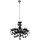 Lustra Smarter, structura din metal cromat, 5 brate, dulii E14, 28W, decoratiuni din acril negru-Dacenergy.ro
