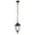 Pendul de exterior Smarter, dispersoare din sticla, E27, IP44, finisat negru antic cu patina aurie-Dacenergy.ro
