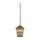 Pendul de exterior Klausen, structura metalica, abajur din sticla translucida, dulie E27, IP21, 40W, finisaj bronz antic-Dacenergy.ro