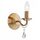 Aplica Smarter, realizat din metal, decoratiuni din sticla transparenta, o sursa cu dulie E14, 28W, design elegant, alama antica-Dacenergy.ro