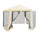 Pavilion cort pentru grădină, 3,9x2,5x3,9m, bej / negru, RINGE TIP 2 + 6 laturi-Dacenergy.ro