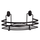 Etajera baie, din otel, design modern, montaj pe perete, cu suruburi, 1 raft, 22 x 22 x 12.5 cm, negru-Dacenergy.ro