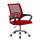 Scaun birou ergonomic DacEnergy©, sezutul cu burete si mesh, design simplu si modern, greutate suportata 100 kg, inaltimea 84-94 cm, rosu si negru, Culoare: Rosu, Negru-Dacenergy.ro