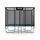 Trambulina dreptunghiulara de gradina, materiale rezistente la UV, cadru din otel galvanizat, scara confortabila si sigura, cu fermoar si catarama, 305 x 214 cm, Lungime: 305 cm, Culoare: Albastru, Negru-Dacenergy.ro