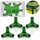 Conectori pentru stalpi gradina, cu 3 poli, tip 3, cu diametrul de 11 mm, constructie modulara, verde, 4 buc-Dacenergy.ro
