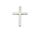 Ornament  metalic "CRUCE" Cromat 4.8cmx6.5cm Cod: JS-18-Dacenergy.ro