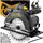 Ferastrau circular, constructie solida, motor eficient, 2500-5500 rpm, reglarea unghiului de taiere, extragerea prafului, ghidaj paralel, 24 dinti taietori, 1200 W-Dacenergy.ro
