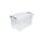 Cutie depozitare 50L cu capac si roti plastic transparenta Cod: DISLK04-Dacenergy.ro