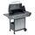Gratar pe gaz gradina Berdsen, 4+1 arzatoare, grila fonta 62 x 42 cm, capac cu termometru, tava colectare grasime, dulap depozitare, roti transport, 126.5 x 114 x 58.5 cm, gri-Dacenergy.ro