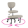 Scaun de îngenuncheat ergonomic, gri-maro Taupe piele ecologică/negru, SAMER-Dacenergy.ro
