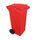 Pubela de inalta calitate DacEnergy©, plastic, cu capac, 2 roti, rezistenta UV si inghet, 120l, locas cip, rosu, 550x480x964 mm-Dacenergy.ro