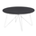 Masuta de cafea DacEnergy©, realizata din MDF si metal, forma rotunda, 80 x 80 x 45 cm, finisaj stejar negru si alb-Dacenergy.ro