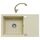 Chiuveta bucatarie compozit pyragranite DacEnergy©, cuva stanga / dreapta, dimensiuni 78x46 cm + baterie DacEnergy©, culoarea crem-Dacenergy.ro