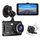 Camera auto DVR DacEnergy©, dual lens, video 1080 P full HD, night vision, G Senzor, detectie miscare, monitor parcare, unghi de filmare 170 °, ecran 4 inch-Dacenergy.ro