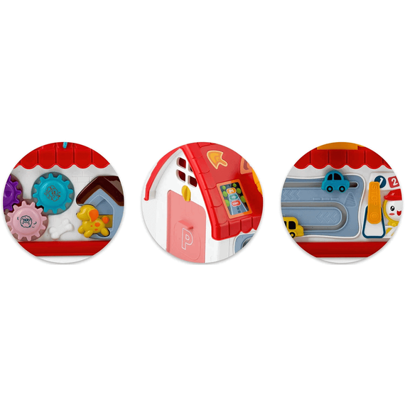 ​Set jucarii educationale, casa de jucarii, 3 elicoptere, un covoras de joaca, telefon interactiv cu sunete si butoane, 24 x18,5 x26 cm-poza 6-Dacenergy.ro