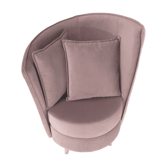 Fotoliu DacEnergy©, picioare din lemn, material textil, fix, 90x80x102 cm, design modern, 2 perne, finisaj roz-poza 13-Dacenergy.ro