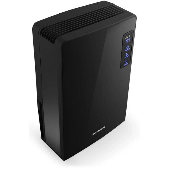 Dezumidificator, display LED, detector de nivel de apa, mod Peltier, capacitate 700 ml/ 24h, capacitate rezervor apa 2200 ml, 90 W, lampa UV si filtru TiO2, cu maner, negru, Culoare: Negru-poza 3-Dacenergy.ro