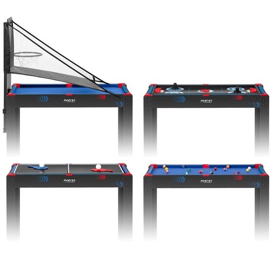 Masa multi joc 5 in 1, masa de biliard, tir cu arcul, masa de hochei, de ping pong, table de baschet, picioare reglabile, 92 x 46 x 73 cm-poza 7-Dacenergy.ro