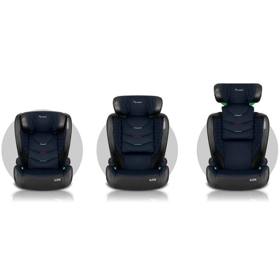 Scaun auto, tapiterie detasabila, lavabila, sistem ISOFIX, 12 niveluri de reglare a tetierei, 2 grade de reglare a unghiului de inclinare, 15-36 kg, negru si bleumarin, Culoare: Bleumarin-poza 6-Dacenergy.ro
