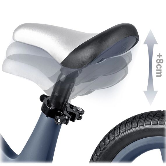 Bicicleta de echilibru pentru copii, cadru durabil, sa din spuma, manere cauciucate, inaltimea scaunului reglabila, roti de spuma EVA, 12 inchi, albastru, Culoare: Albastru-poza 8-Dacenergy.ro