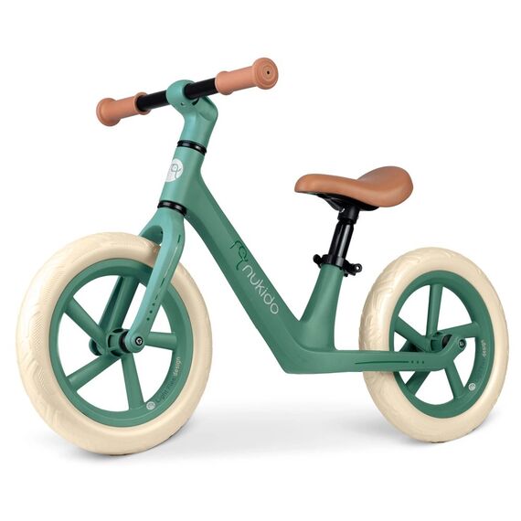 Bicicleta de echilibru pentru copii, cadru durabil, sa din spuma, manere cauciucate, inaltimea scaunului reglabila, roti de spuma EVA, 12 inchi, verde, Culoare: Verde-Dacenergy.ro