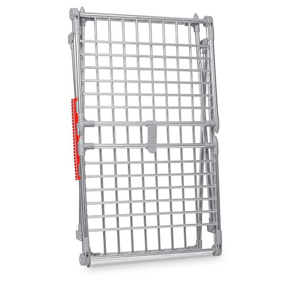 Uscator de rufe DacEnergy©, constructie metalica, 2 brate pliabile, pliabil, solid, picioare antiderapante, suprafata mare de uscare 19 m, Culoare: Gri-poza 10-Dacenergy.ro