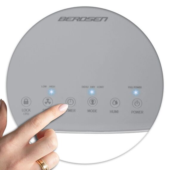 Dezumidificator de aer cu compresor, afisaj si panou de control tactil, cronometru de 24 de ore, debit de aer 100 m³/h, eficienta de dezumidificare 12 l/24h, 280 x 200 x 440 mm-poza 10-Dacenergy.ro