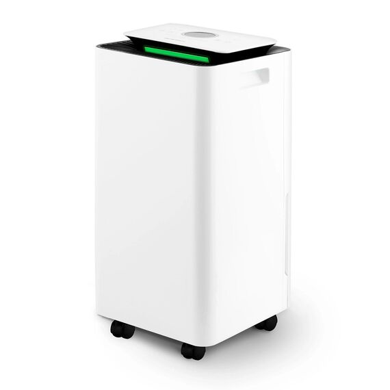 Dezumidificator, capacitate rezervor apa 2,5 l, cronometru de 24 ore, 60 m3, afisaj LCD, panou de control, functia de dezghetare automata, alb-poza 2-Dacenergy.ro