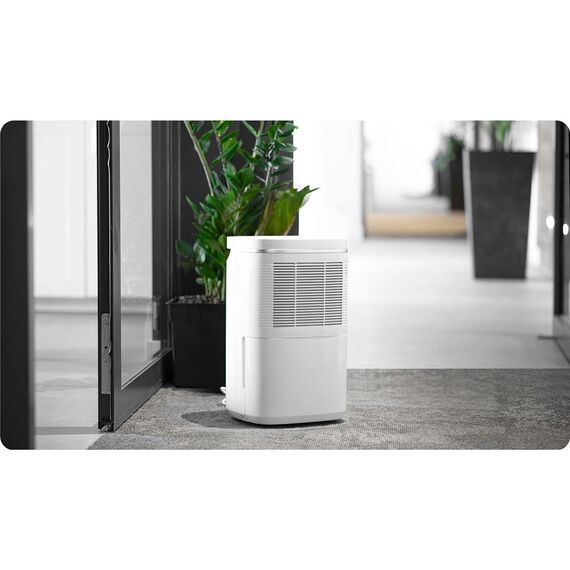 Dezumidificator , capacitate rezervor apa 2,2 l, cronometru de 12 ore, 60 m3, filtru de particule antibacterian, afisaj LCD, panou de control, functia de dezghetare automata, alb, Capacitate dezumificare zilnica	: 10 l, Culoare: Alb-poza 3-Dacenergy.ro