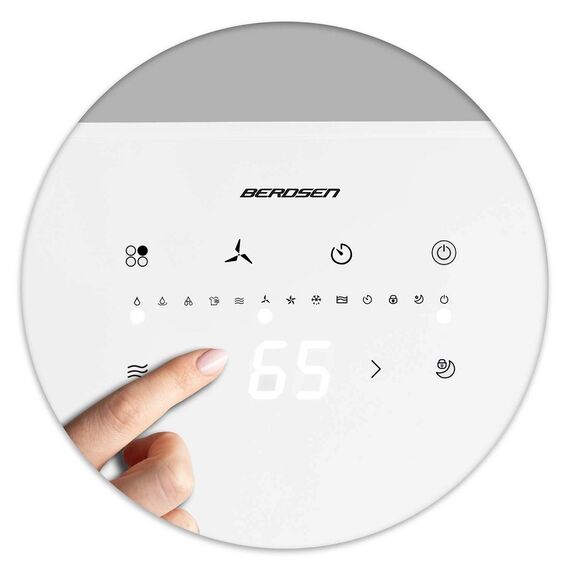 Dezumidificator, capacitate rezervor 2 l, 12 l/24h, 6 moduri, normal, continuu, ventilatie, uscare rufe, noapte si puternic, afisaj LCD, functia de blocare pentru copii, alb-poza 3-Dacenergy.ro