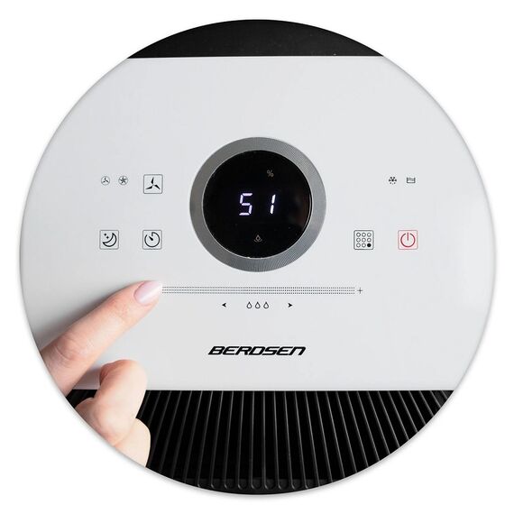 Dezumidificator, capacitate rezervor apa 2,5 l, cronometru de 24 ore, 60 m3, afisaj LCD, panou de control, functia de dezghetare automata, alb-poza 4-Dacenergy.ro