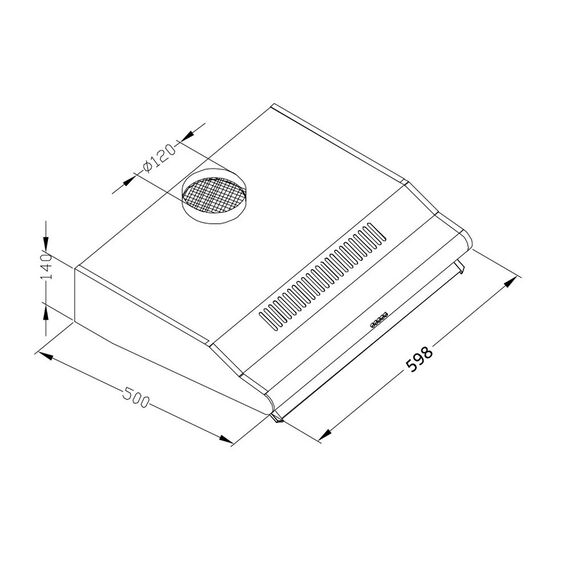 Hota de bucatarie, traditionala, control mecanic, butoane, iluminare LED, 3 viteze, 205 mc/h, 60 cm, 39 W, negru-poza 5-Dacenergy.ro