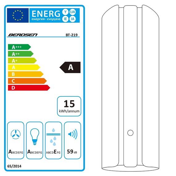 Hota de bucatarie decorativa, din inox, iluminare LED, functie de oprire automata, 9 trepte de viteze, control electronic buton soft touch, 520 m3/h, 100 W, 35 x 35 x 93 cm, neagra-poza 5-Dacenergy.ro