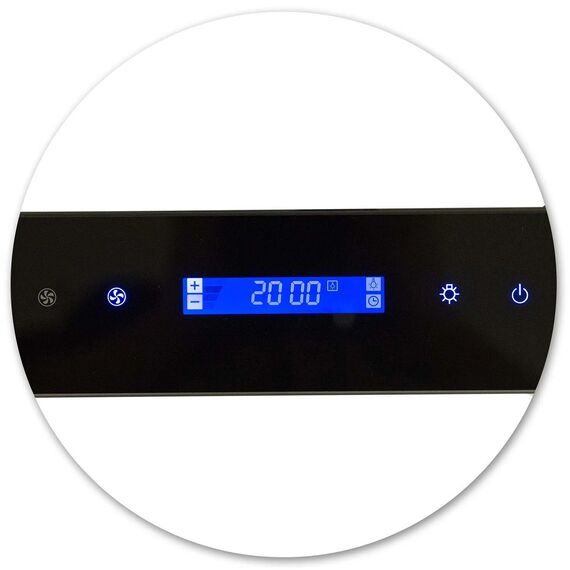 Hota de bucatarie, decorativa, din otel inoxidabil, 160 W, 510 m3/h, clasa energetica C, iluminare LED, 3 trepte de viteze, 60 cm, cu buton soft touch, neagra-poza 6-Dacenergy.ro