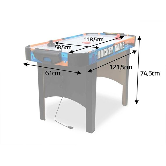 Masa Air Hockey 2 pucuri, 2 atacanti, Sistem AirFlow 220 - 240V, 121,5 x 61 x 74,5 cm-poza 7-Dacenergy.ro