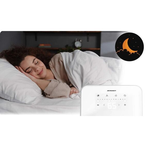 Dezumidificator, capacitate rezervor 2 l, 12 l/24h, 6 moduri, normal, continuu, ventilatie, uscare rufe, noapte si puternic, afisaj LCD, functia de blocare pentru copii, alb-poza 8-Dacenergy.ro