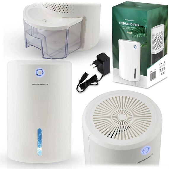 Dezumidificator, tehnologie Peltier, capacitate rezervor de apa 800 ml, functionare silentioasa 34 dB, consum de energie 22,5 W, 220 - 240 V, 13 x 22 x 15,4 cm, alb, Capacitate dezumificare zilnica	: 280 ml, Culoare: Alb-poza 3-Dacenergy.ro