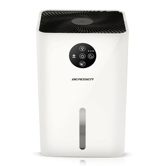 Dezumidificator, mod Peltier termoelectric, rezervor mare de apa detasabil 1800 ml, panou tactil, mod de noapte, setari lumini LED, detector de nivel al apa, 13 x 25 x 16 cm, Capacitate dezumificare zilnica	: 300 ml, Culoare: Alb-poza 4-Dacenergy.ro