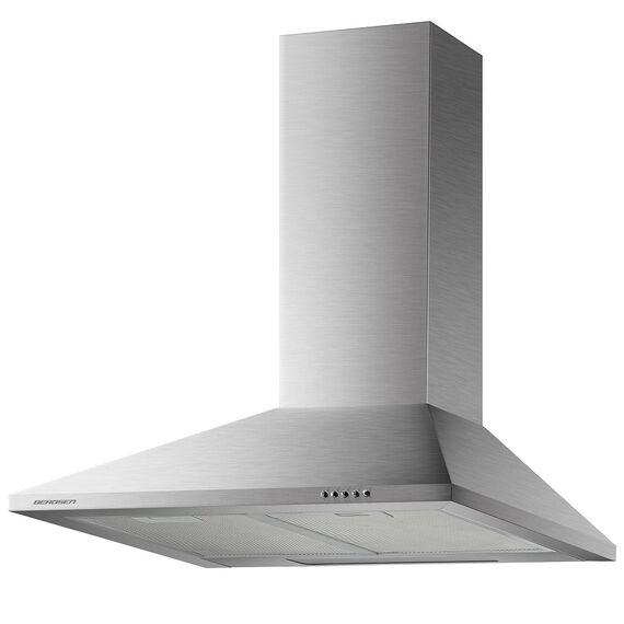 Hota incorporabila decorativa, finisaj otel inoxidabil, putere de absorbtie 350m3/h, 65W, 3 trepte, buton de control, 60 cm, argintiu-Dacenergy.ro