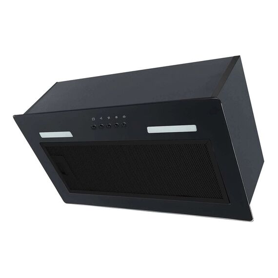 Hota incorporabila, din otel inoxidabil, 350m3/h, 65W, iluminat LED, buton de control, 52x29 cm, negru-Dacenergy.ro