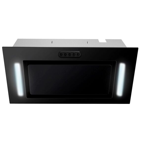 Hota incorporabila, din otel inoxidabil, 380m3/h, 120W, iluminat LED, buton de control, 52x29 cm, neagra-Dacenergy.ro