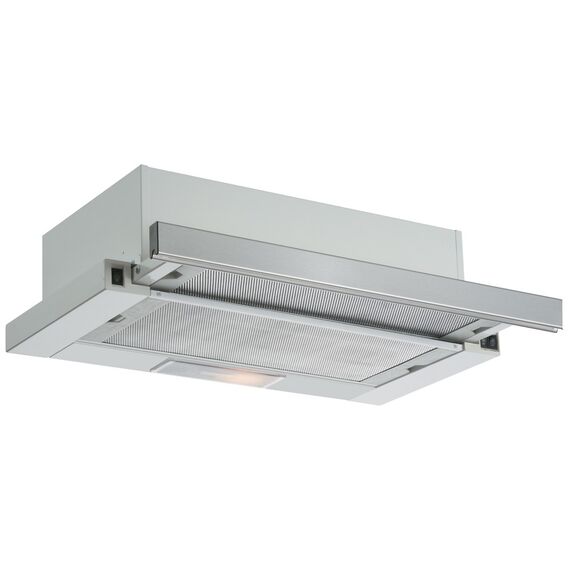 Hota telescopica, carcasa din metal vopsit, incorporabila, 550 mc/h, 2 motoare, 248 W, 17,5 x 60 x 30 cm, gri-Dacenergy.ro
