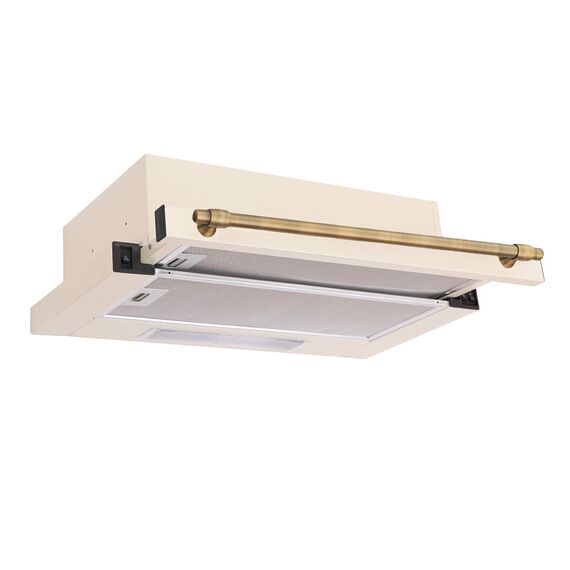 ​Hota incorporabila telescopica  Studio Casa Lean Retro Beige , putere de absorbtie 347 m3 / h-Dacenergy.ro