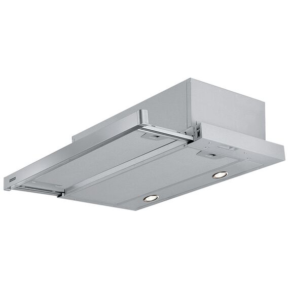 Hota telescopica, incorporabila, cu finisaj inox satinat, 420 mc/h, 1 motor, 140 W,  59,8 x 28 / 43,2 x 17,5 cm, gri-Dacenergy.ro