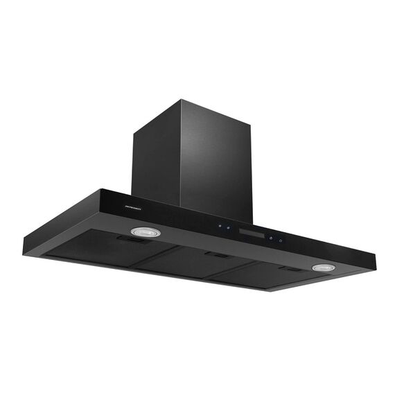 Hota incorporabila decorativa , finisaj otel inoxidabil, putere de absorbtie 750m3/h, 160W, 3 trepte, panou tactil, negru, 90x45 cm-poza 3-Dacenergy.ro
