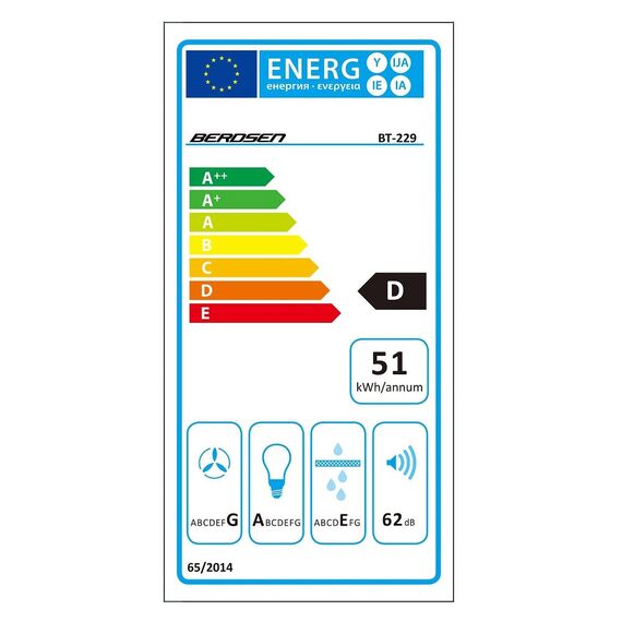 Hota incorporabila, din otel inoxidabil, iluminat Led, buton de control, 2 trepte de viteza, 200 mc/h, 80 W, 60 cm-poza 3-Dacenergy.ro