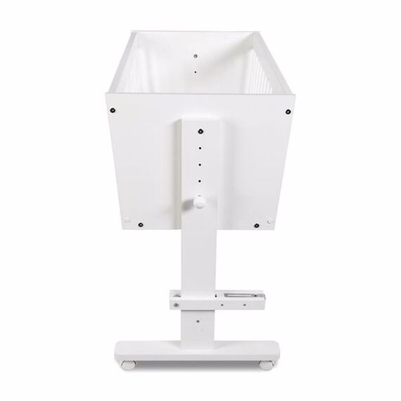 Patut bebelusi DacEnergy©, din lemn, inaltime reglabila, picioare cu role, o latura detasabila, usor de ansamblat, sistem de leganare, 90x40 cm-poza 4-Dacenergy.ro