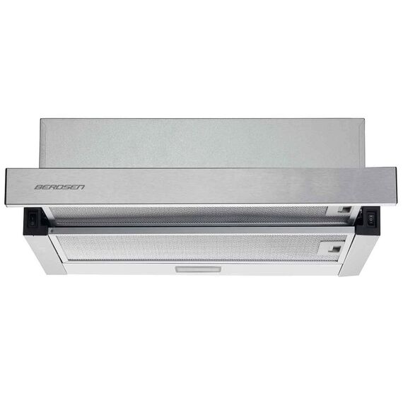 Hota incorporabila, din otel inoxidabil, iluminat Led, buton de control, 2 trepte de viteza, 200 mc/h, 80 W, 60 cm-poza 5-Dacenergy.ro