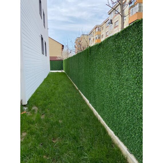 Plasa paravan imitatie gard viu DacEnergy©, rezistent la ploaie, soare, 1,5x10 m, verde, Inaltime: 1.5 m-poza 6-Dacenergy.ro